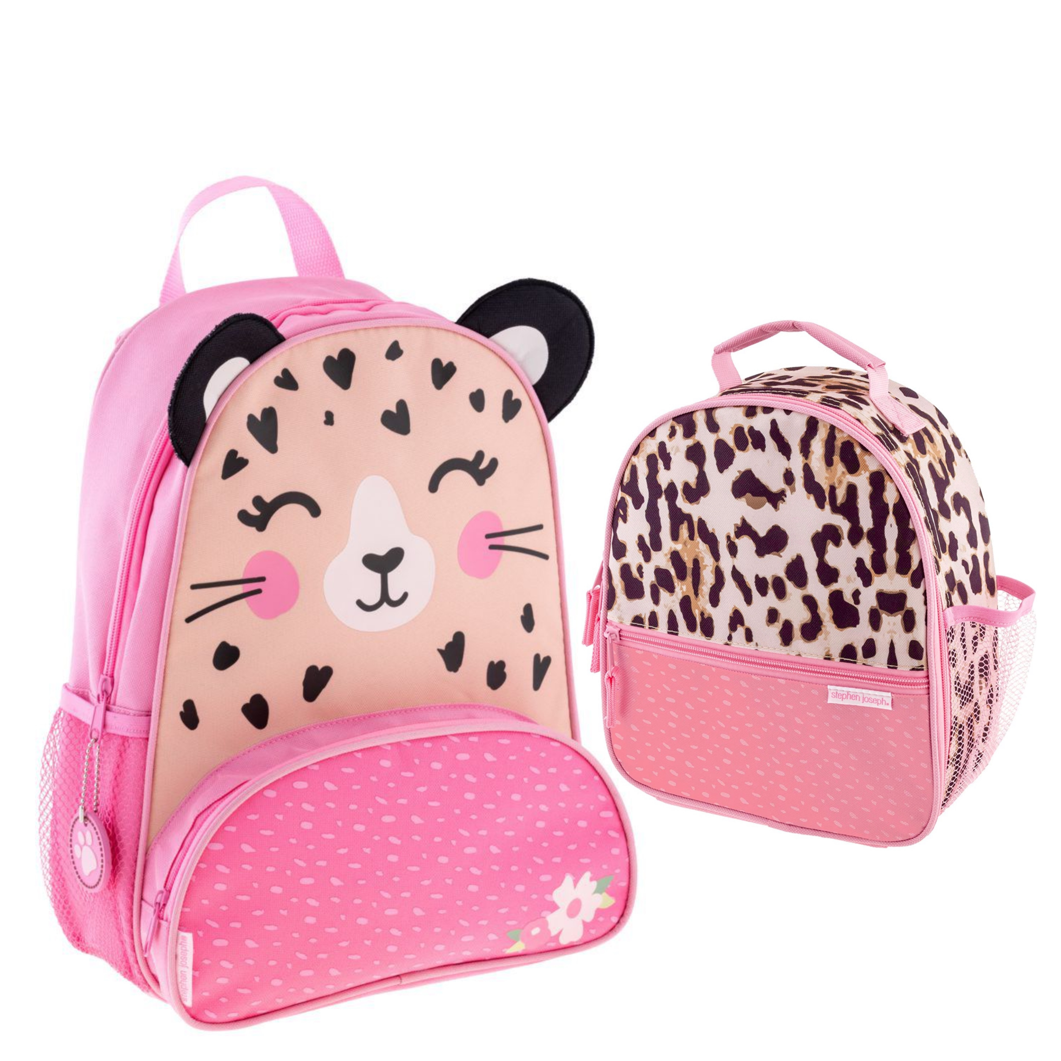 Littletown Stephen Joseph Girls Sidekick Leopard Backpack and All