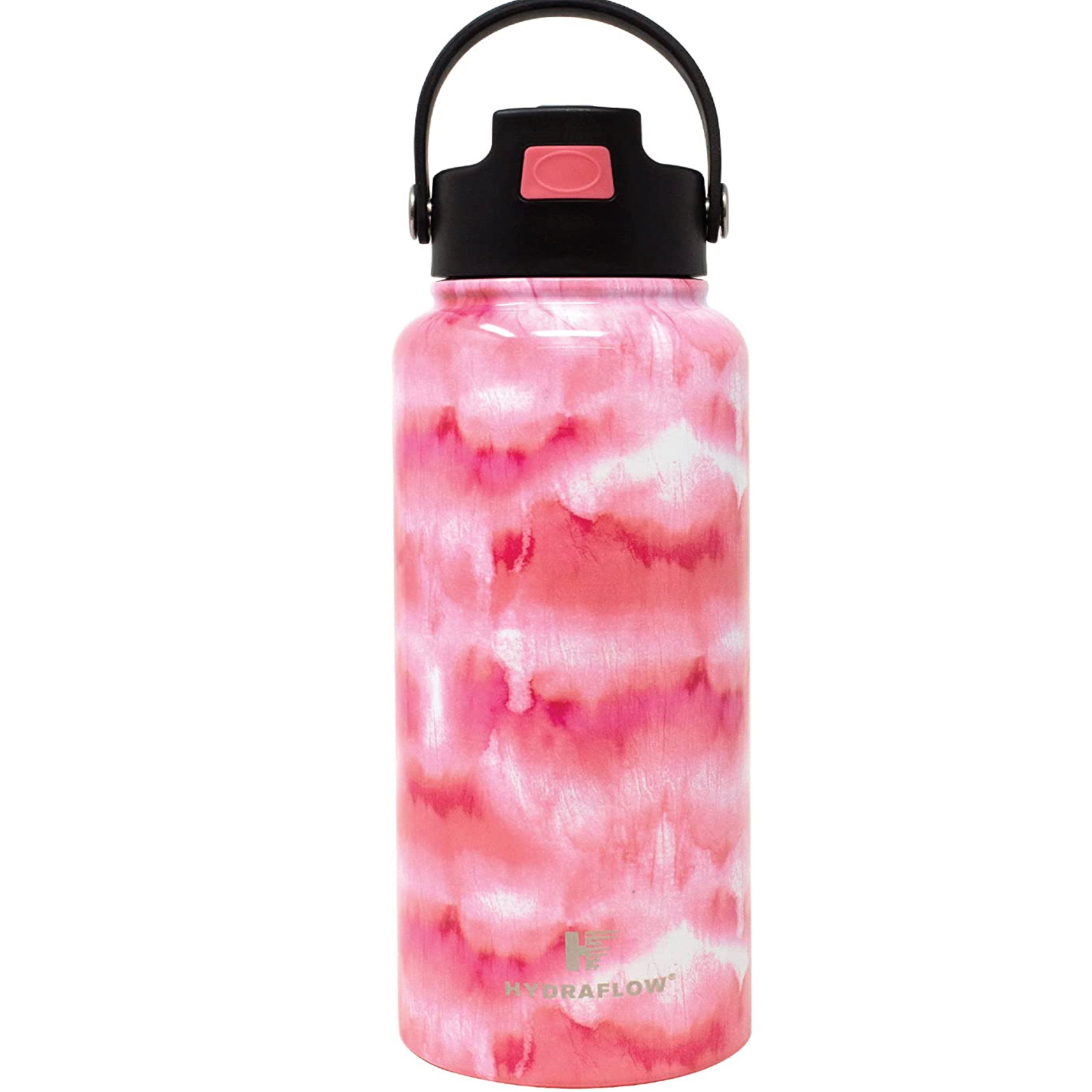 Hydraflow Triple Insulated Water Bottle Stainless Steel Flask 34oz. Pink