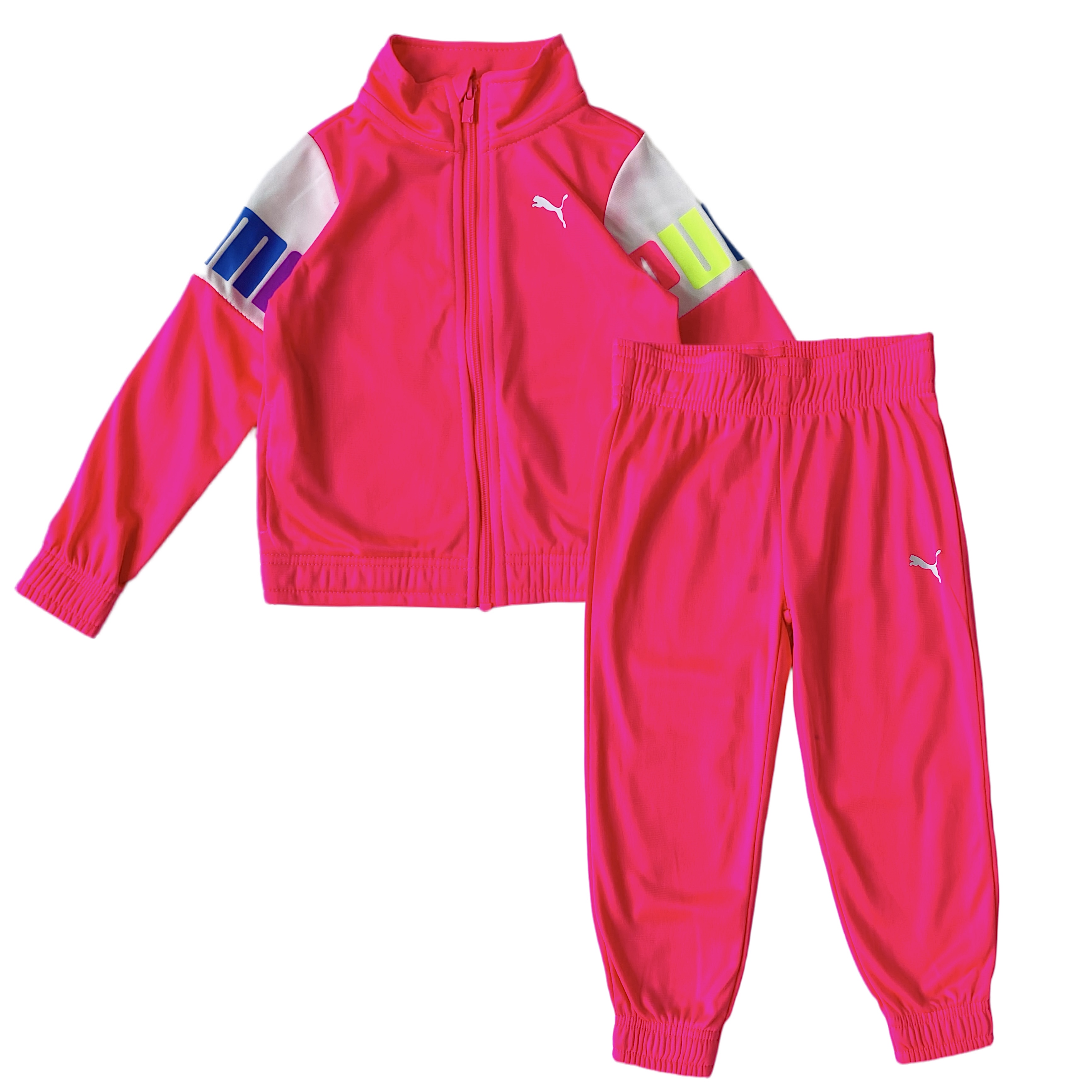 Littletown Puma Toddler Girl Neon Pink Tracksuit Online Luxury Store for Kids