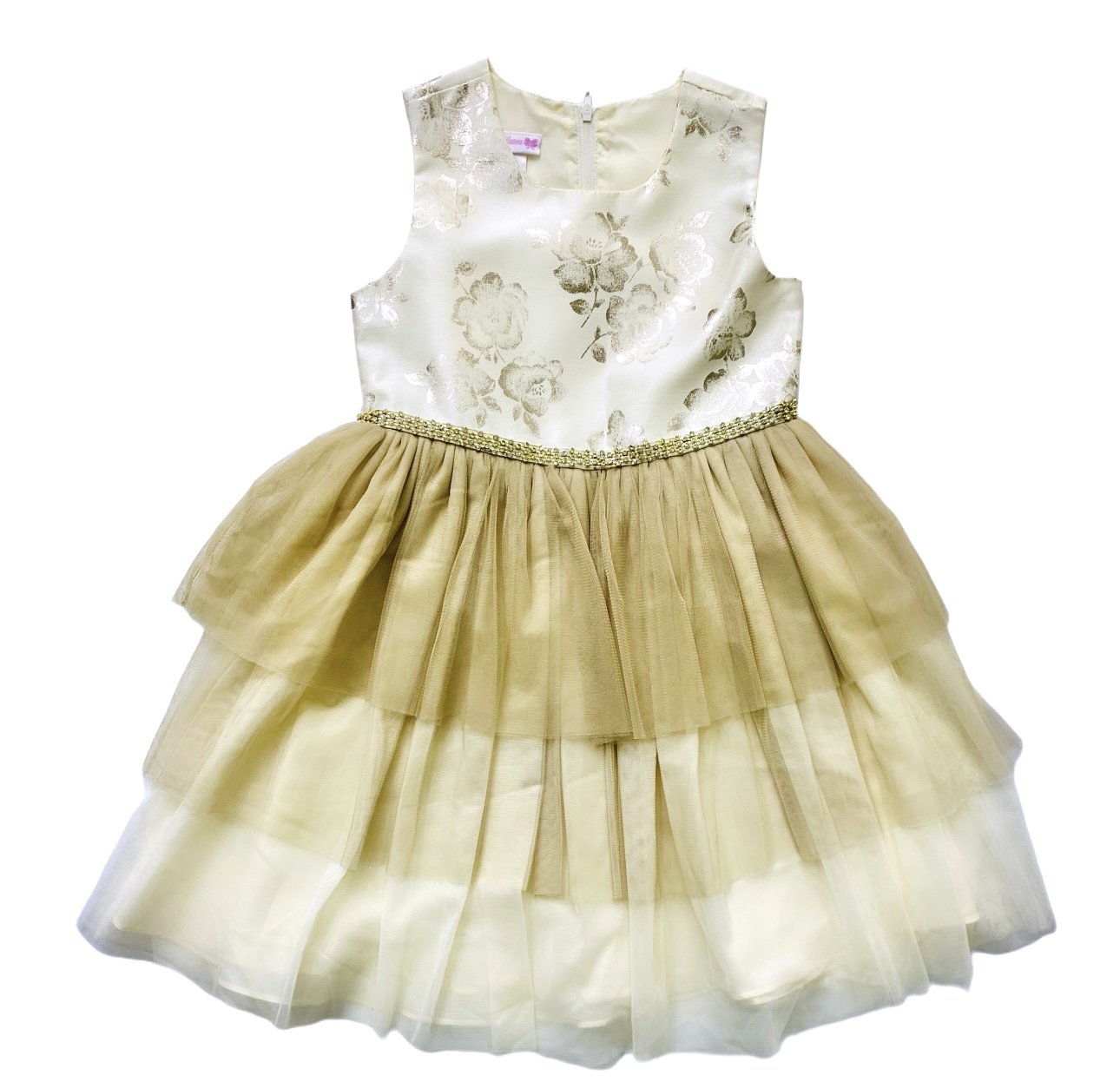 bonnie jean gold dress Bonnie Jean Big Girls Velvet Plaid Dress