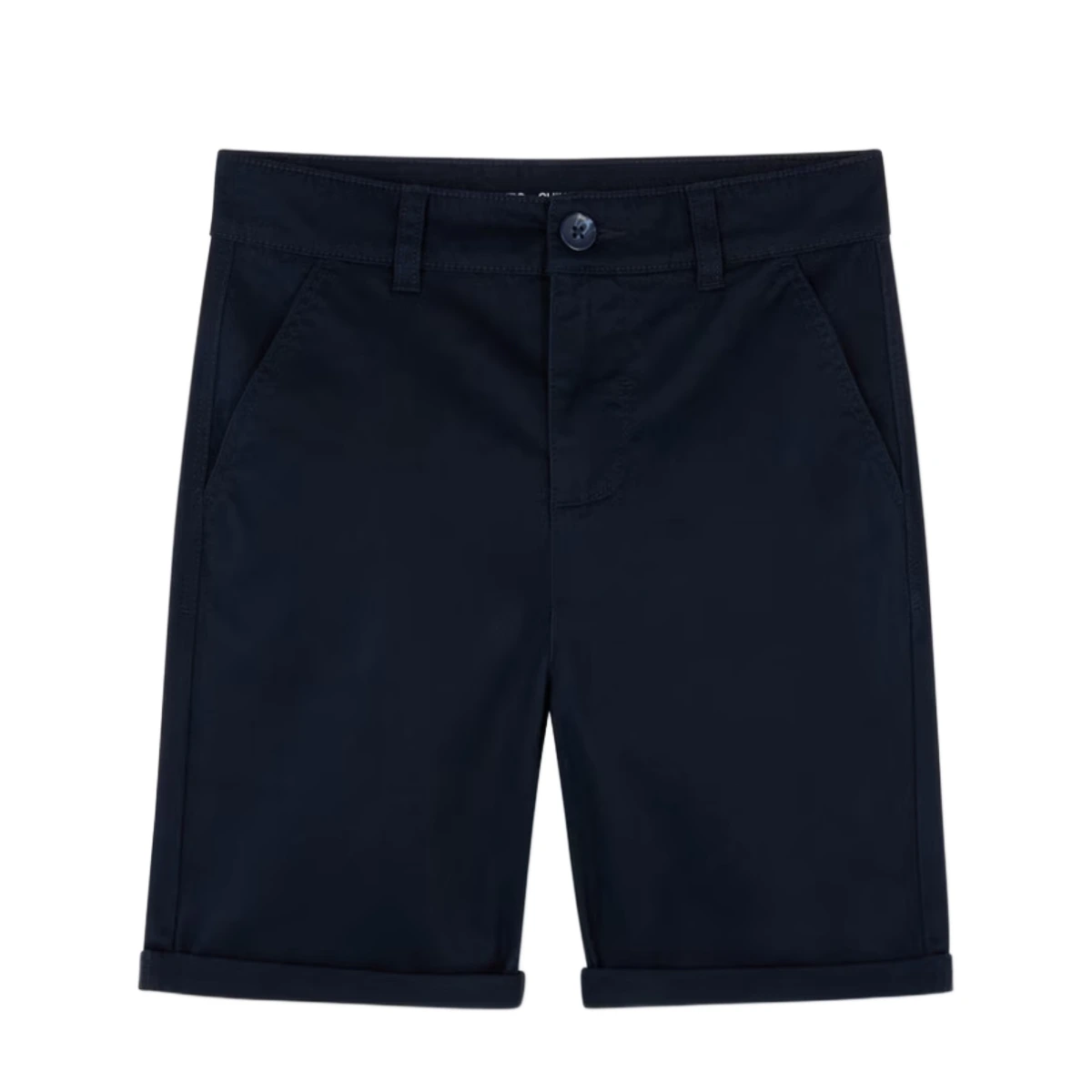 Littletown Primark Denim Co. Kid Boy Turn up Chino Shorts W Adjustable Waist Dark navy Online Luxury Store for Kids