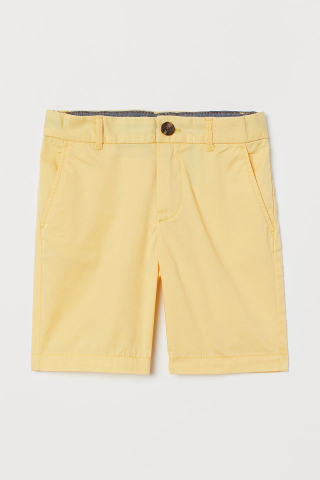 yellow shorts h&m