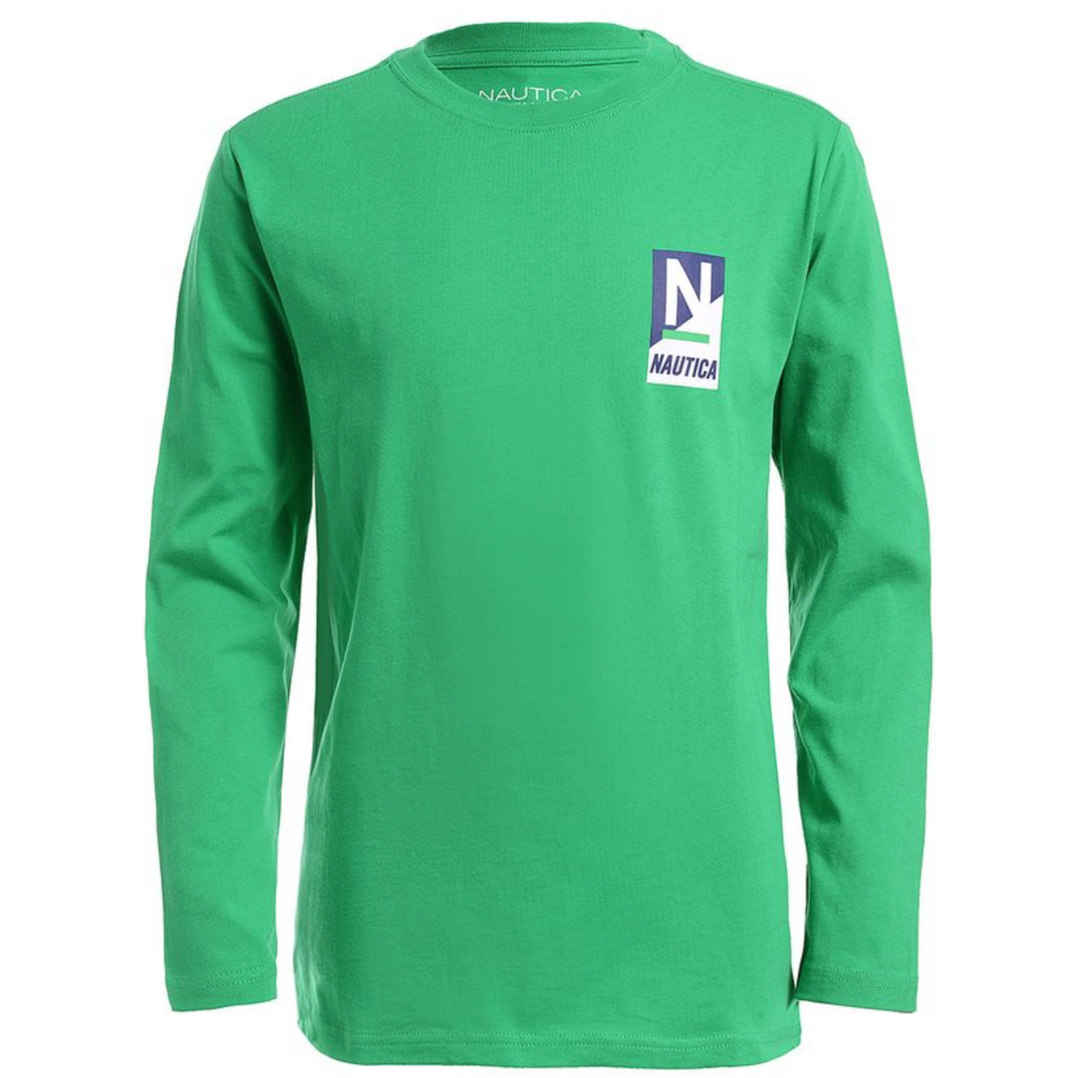 Littletown Nautica Kid Boys Logo Graphic Long-Sleeve Tee - Green