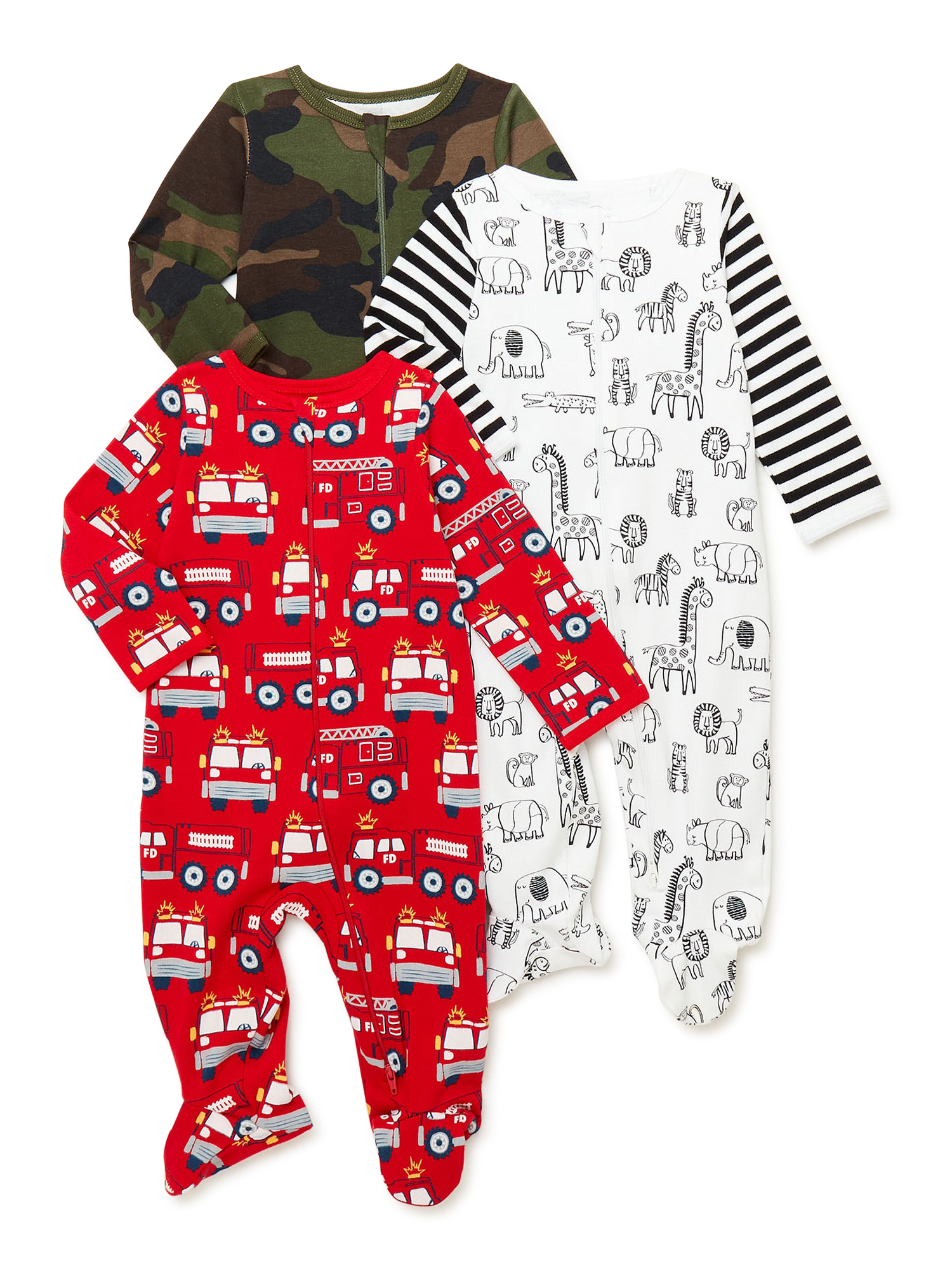 Littletown Wonder Nation Baby Boy Camo Sleep and Play Pajamas 3 Pack Online Luxury Store for Kids