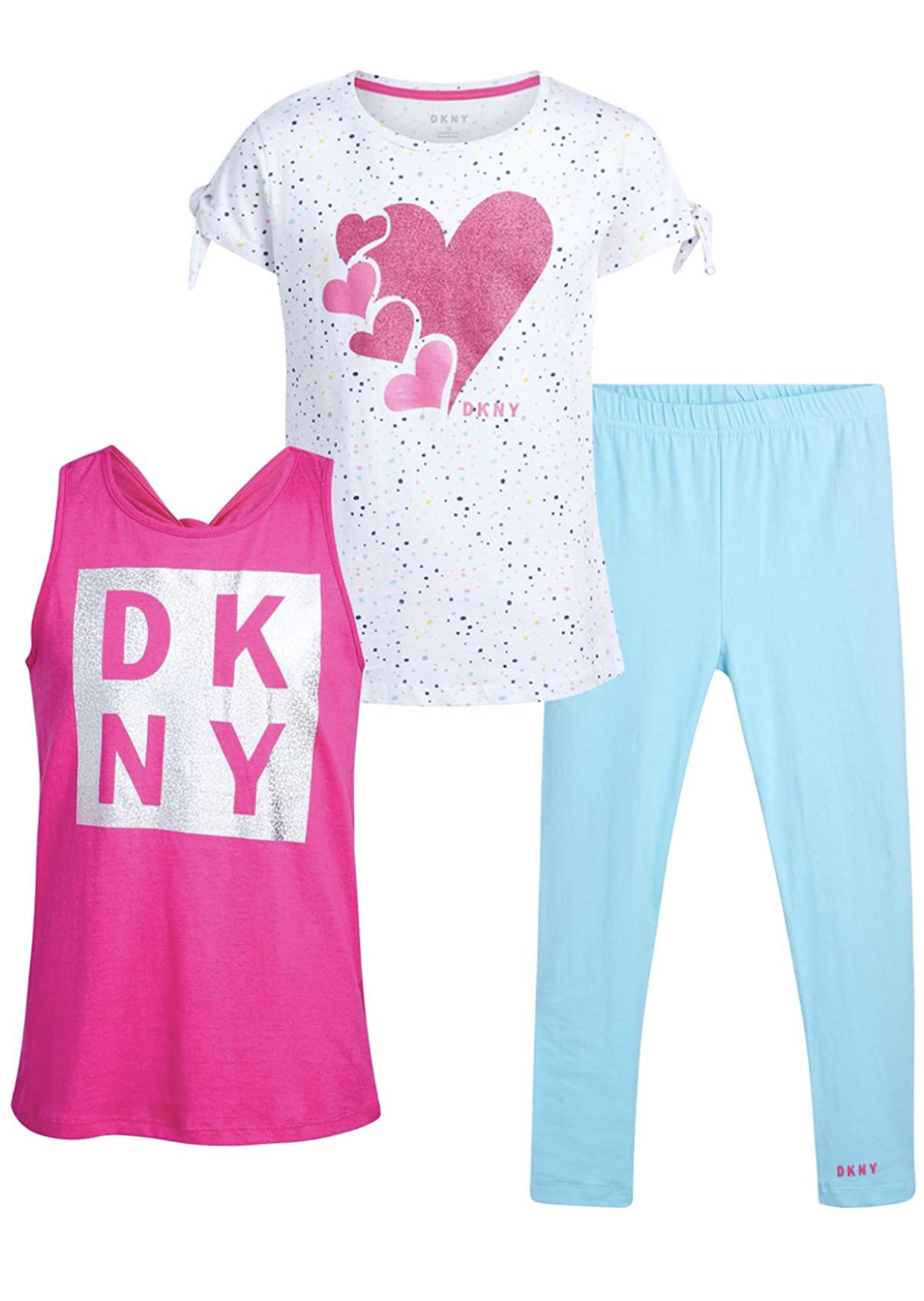 DKNY, Girls Pink Logo Leggings