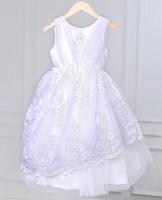 Pink Butterfly Kid Girl All Over Glitter Illusion Lace Floral Gown - 31990 in warri, delta state, Nigeria