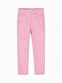 Toddler Girls Solid Twill Jeggings - Pink