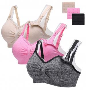 Littletown Intlmate Pink/Beige/Black Nursing Bras With Removeable